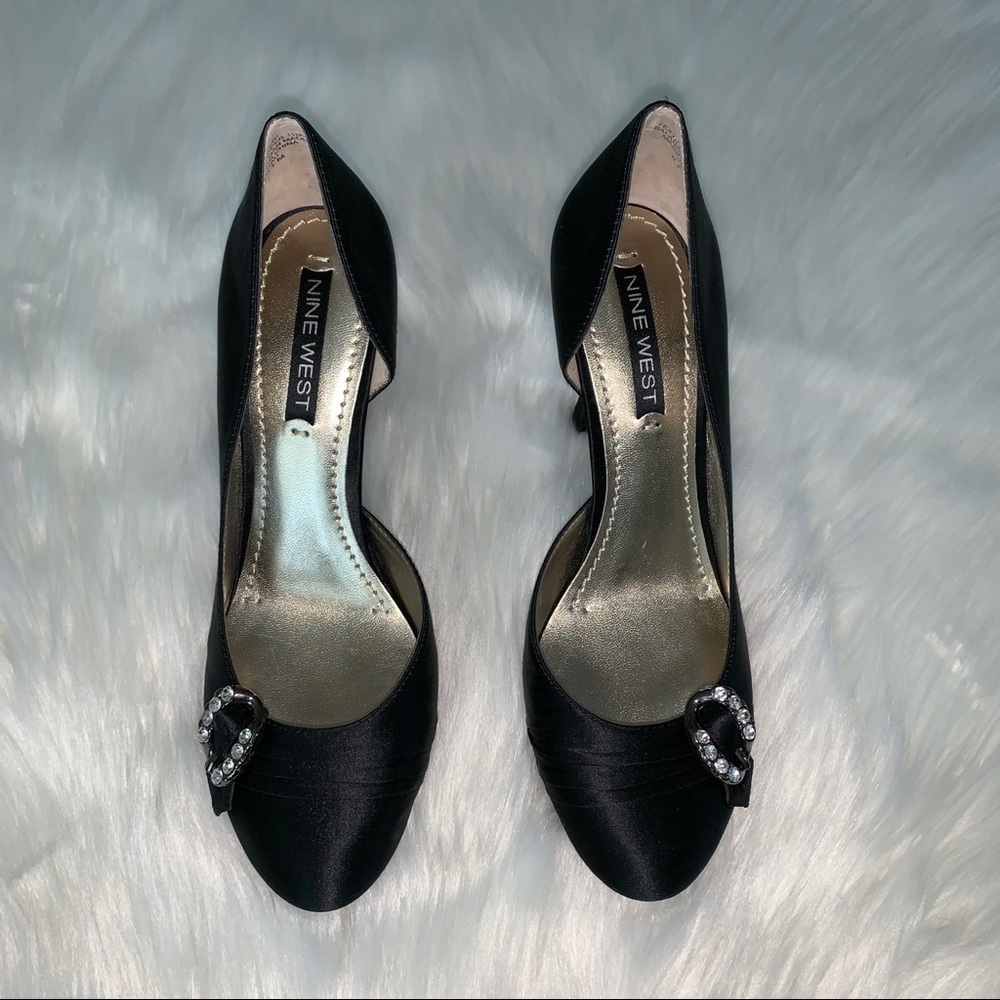 Nine West Dressy/Formal Satin Heels w/ Rhinestones